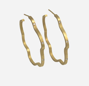 Ribbon Hoop Earrings