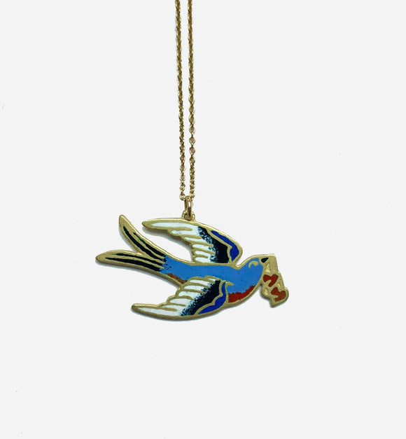 Swallow Tattoo Pendant