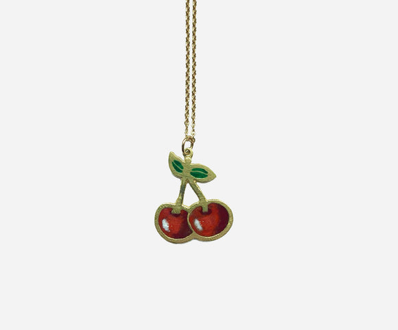 Cherries Tattoo Necklace